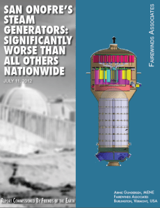 San Onofre Steam Generators Significantly Worse Than All Others Nationwide