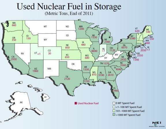 Used Nuclear Fuel Storage U.S. Map 2011 NEI Used Nuclear Fuel Storage U.S. Map 2011 NEI