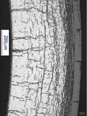 Cross Section Fuel Rod Significant Radial Hydride Orientation DE-NE-0000593