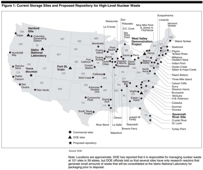 DOE-Commercial-Proposed RepositoryHLNWmapGAO-10-14-2009Nov