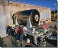 San Onofre Dry Cask Storage System Canister loading into storage bunker