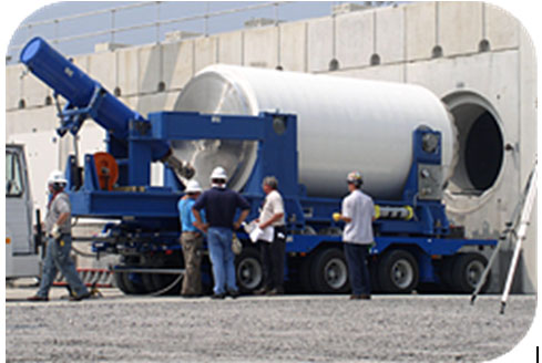 Fig. 3. NUHOMS canister fits inside a concrete overpack